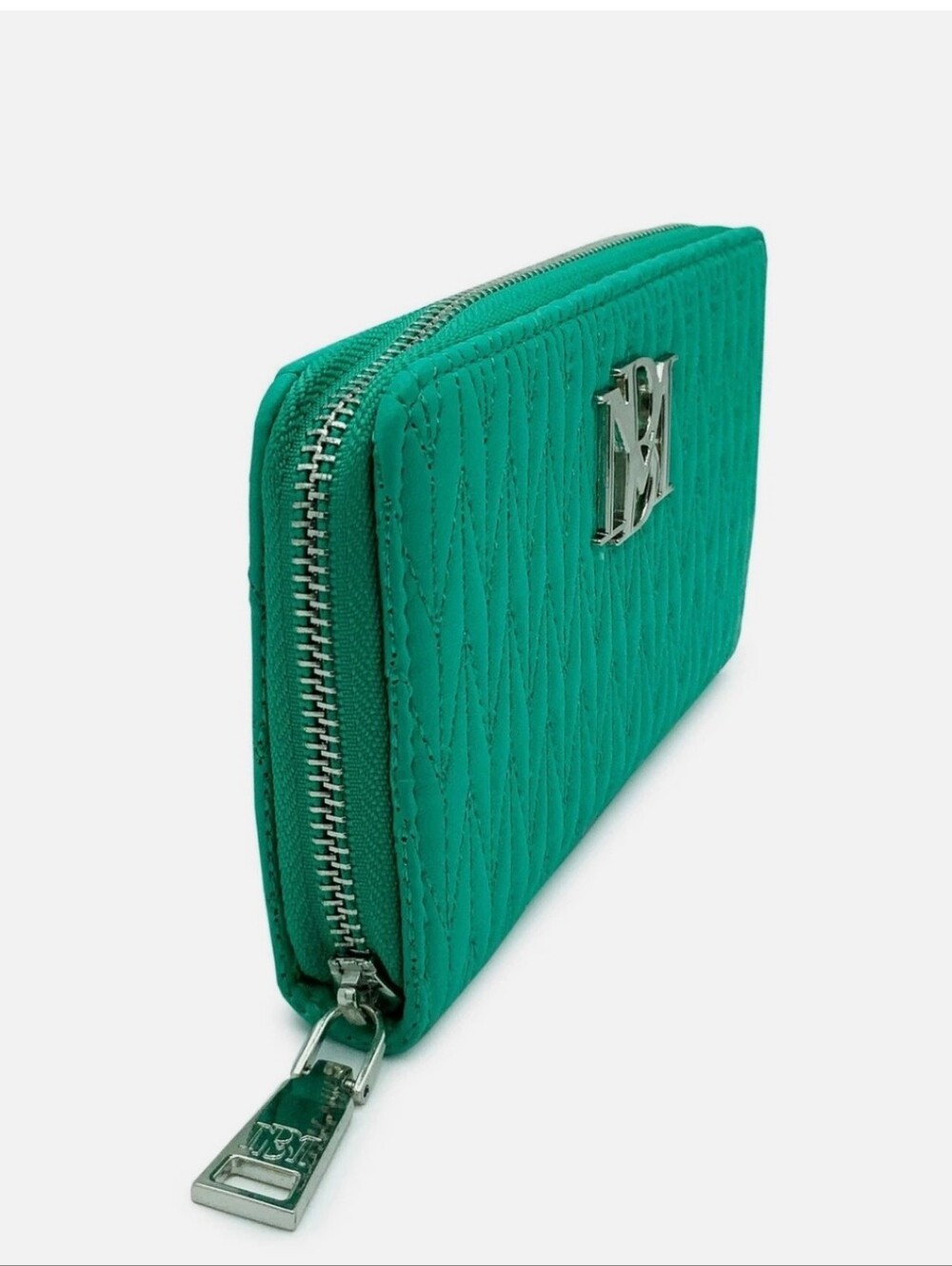 Badgley Mischka Quilted Zip Around Continental Wallet. MSRP=$59 NWT /Teal - Picture 2 of 3